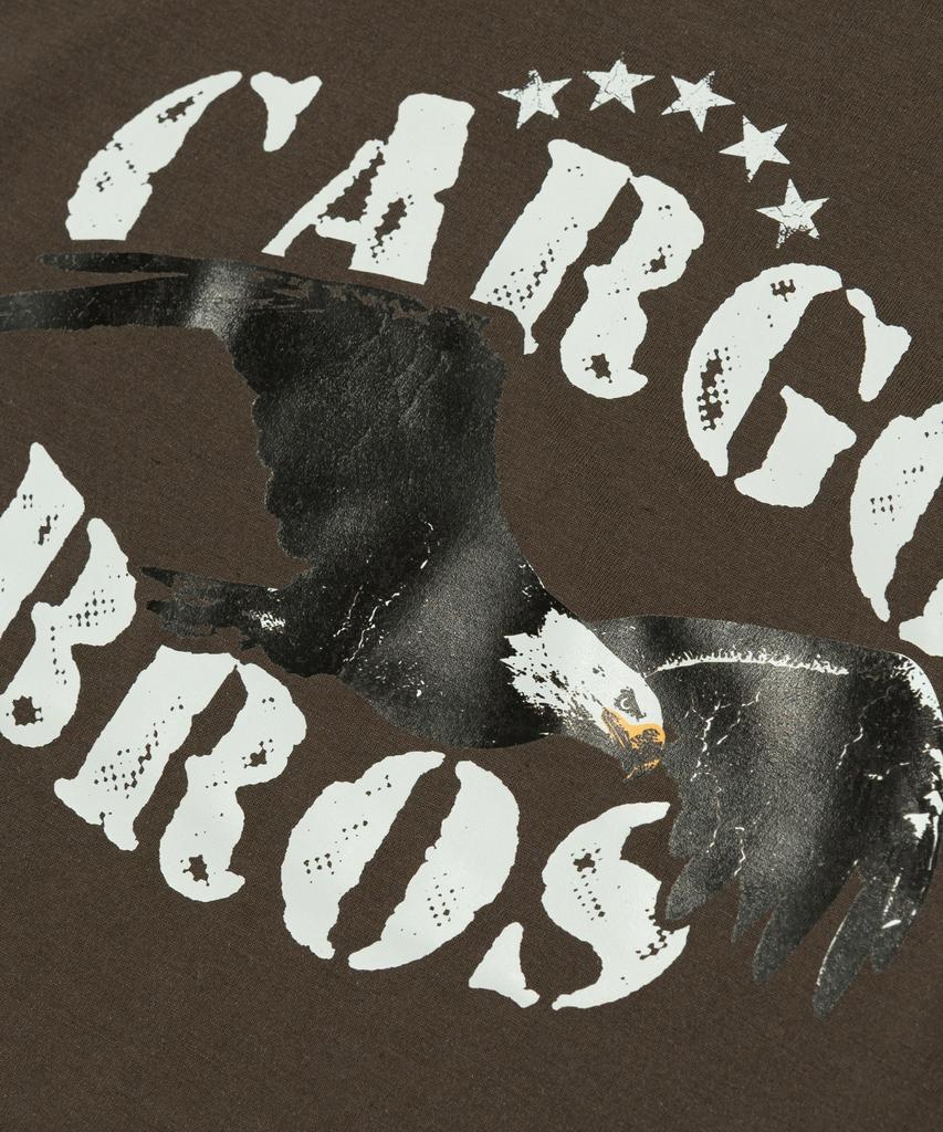 CARGOBROS (Большой размер) Американская винтажная футболка с коротким рукавом и орлом (хаки)