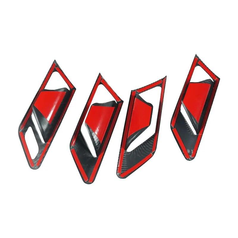 ABS Carbon Fiber Texture Car Styling Interior Door Handle Pull Bowl Frame Cover Trim For VW Golf 6 MK6 2008-2013