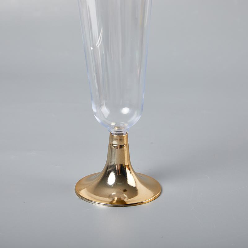 10 шт. Пластиковые фужеры для шампанского, одноразовые прозрачные пластиковые бокалы для шампанского для вечеринок, блестящие прозрачные пластиковые стаканчики для красного вина