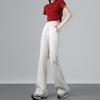 Sports Micro Flared Pants for Women High Waisted Horseshoe Pants American Style Sanitary Pants