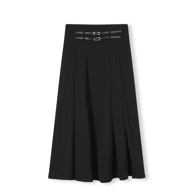 MIXMAX Casual Versatile Temperament Fashionable Age Reducing Slimming Half Body Long Skirt