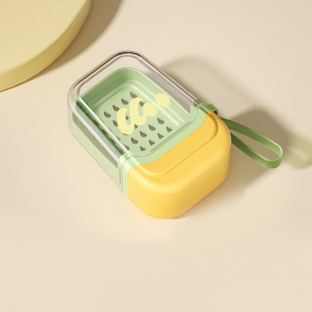 Portable Travel and Business Waterproof Soap Box with Lid Sealing, Beautiful Value, High Double-layer Compact and Practical