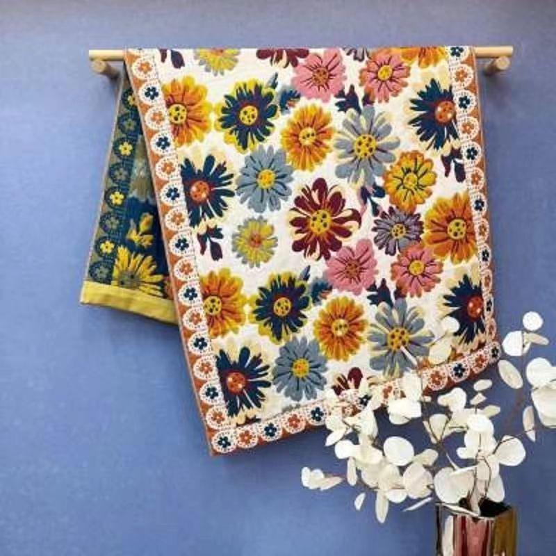 Extra Large Cotton Gauze Cartoon Bath Towel - Soft, Quick-Drying for Adults & Kids