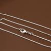 Серебряная коробочка 1 мм, 16-24 дюйма, ожерелье-цепочка - Европейский и американский стиль, Корейская версия C007