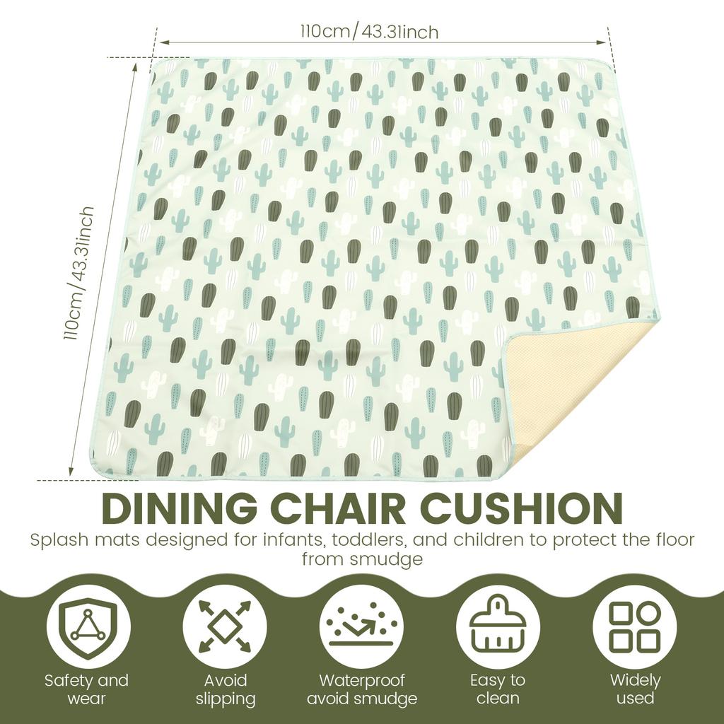 Полиэстеровая водонепроницаемая подкладка под стульчик для кормления, защищающая от брызг еды, нескользящая, для детского стульчика/творчества/рукоделия