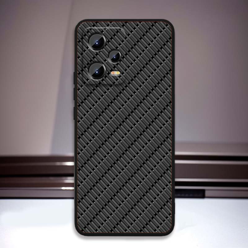 Черный рельефный плетеный текстурный Для Xiaomi Redmi Note 15 14 13 12 12S 11E 11 11S Pro Plus 4G 5G Черный Мягкий ТПУ Чехол для Телефона