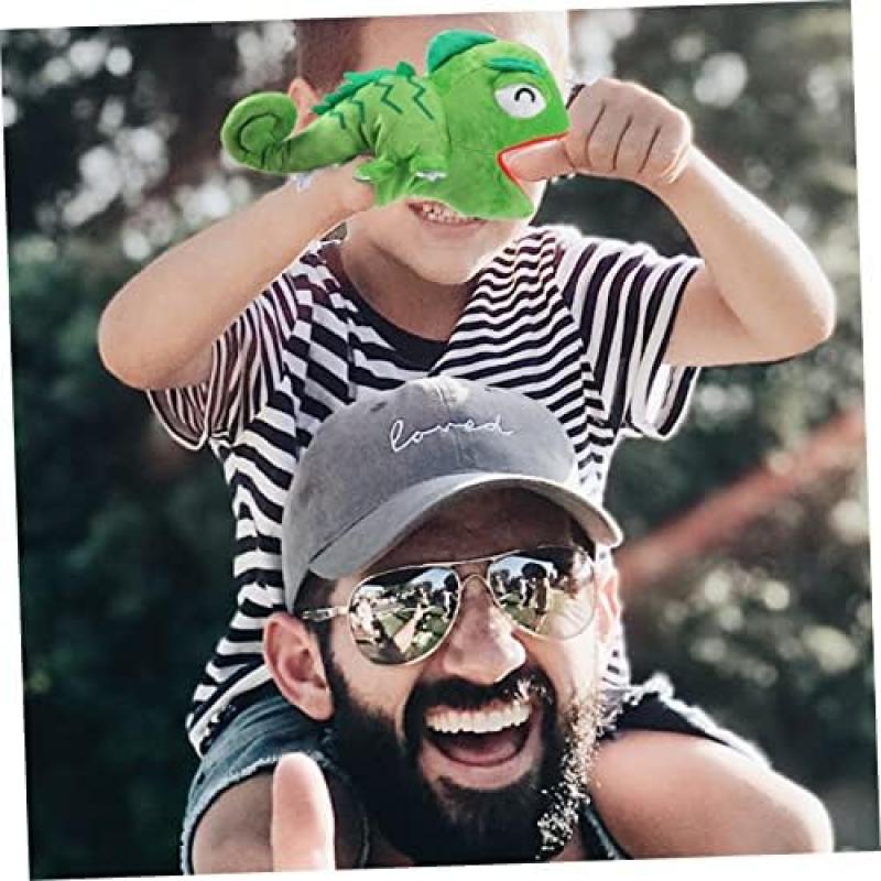 Moving Mouth Hand Puppet, Lizard Plush Hand Puppet Toy for Boys Girls, Early Learning Finger Puppet for Storytelling