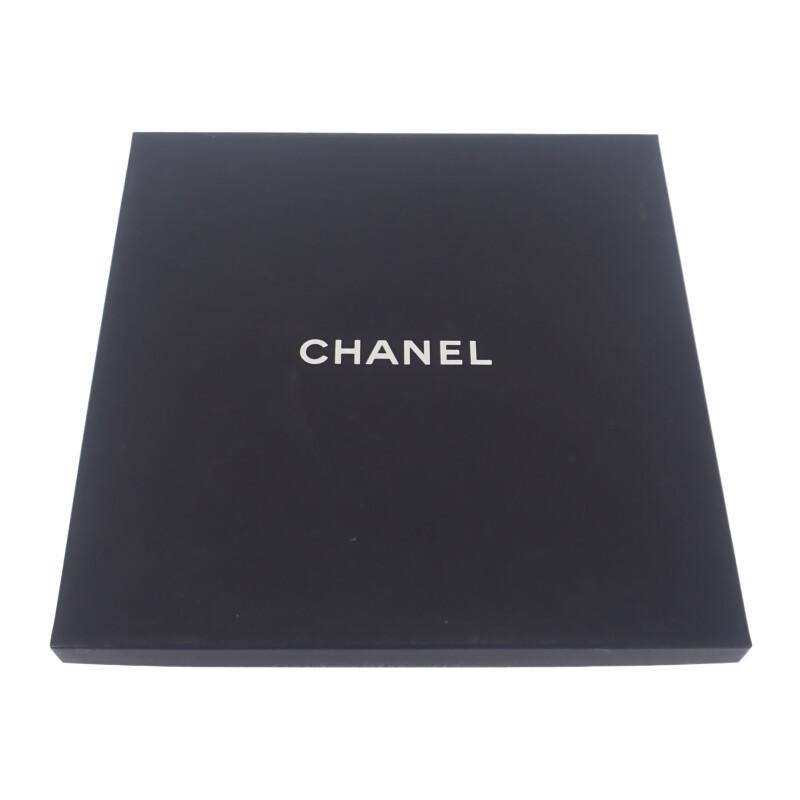 Chanel Шарф черный шелковый Женский