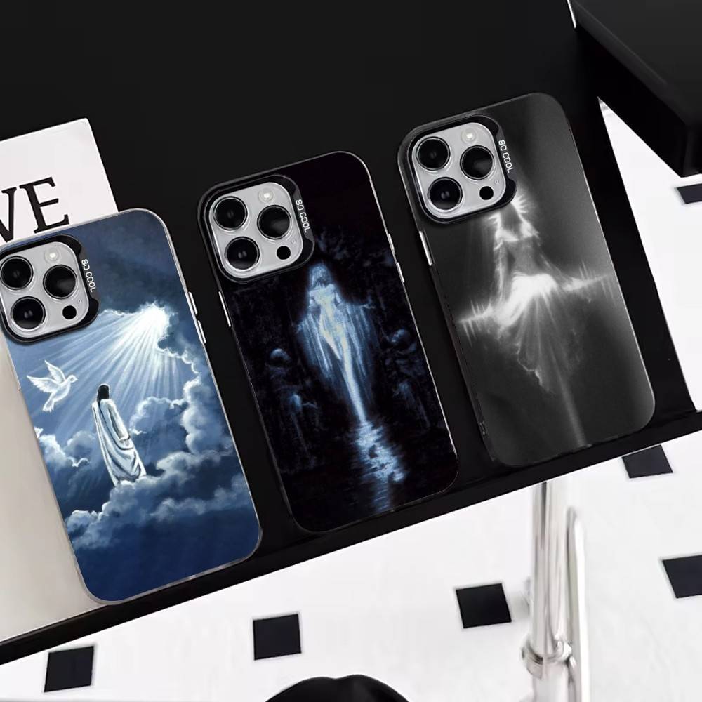 Темное Фэнтези Готика Чехол Для Телефона Для iPhone 17,16,15,14,13,12,11 Plus,Pro Max,XS,Цветной Серебристо-Черный Чехол