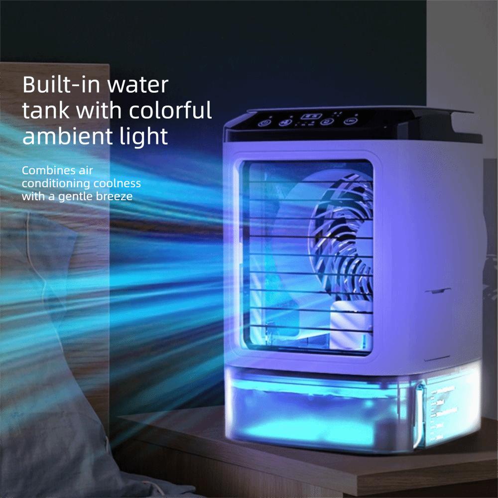 Ultrasonic Atomization Portable Air Conditioner Dual Spray USB Air Cooler Desktop Use