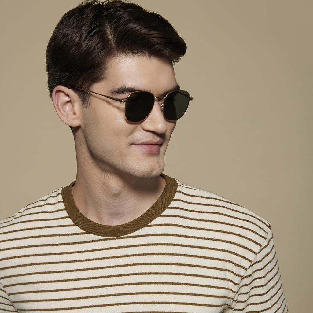 Новейшие и стильные фирменные солнцезащитные очки с полной оправой в круглой оправе / для мужчин и женщин