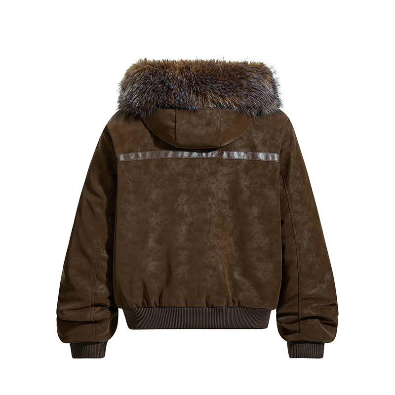 Men's Trendy 2025 Winter Deconstructed Patchwork Fleece-Lined Hooded Cotton Jacket