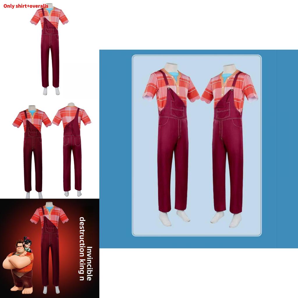 Wreck It Ralph Cosplay Costume With Polyester Blend And Playful Design For Kids And Teens