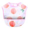 Waterproof Cotton Baby Bib: Reversible, Cartoon Design, Wash-Free Bib for Eating.