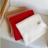 Long Tassel Winter Cashmere Scarves Plush Long Shawl Classic Winter Wool Scarf  Girl