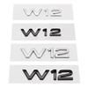 3D ABS Chrome Black W12 Letters Car Rear Trunk Side Fender Emblem Badge Sticker Accessories·