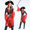 Sexy Women Pirate Costume Woman Plus Size Female Halloween Fancy Party Dress with Hat Set Carnival Performance Cos Adult Cosplay Medieval Costumes