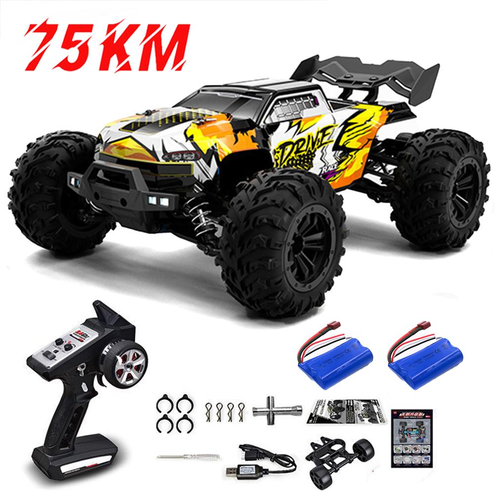 1:16 75 км/ч или 50 км/ч 4WD RC машинка с дистанционным управлением LED машинки высокоскоростной дрифт монстр-трак для детей против игрушек Wltoys 144001