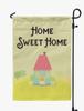 Tan Home Sweet Home Garden Summer Camping Flag For Campers Double Sided