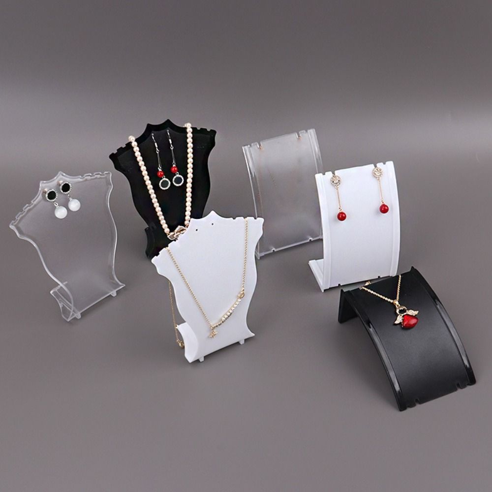 Mini Necklace Display Rack Acrylic Mannequin Pendant Model Creative Showing Stand Jewelry Shop