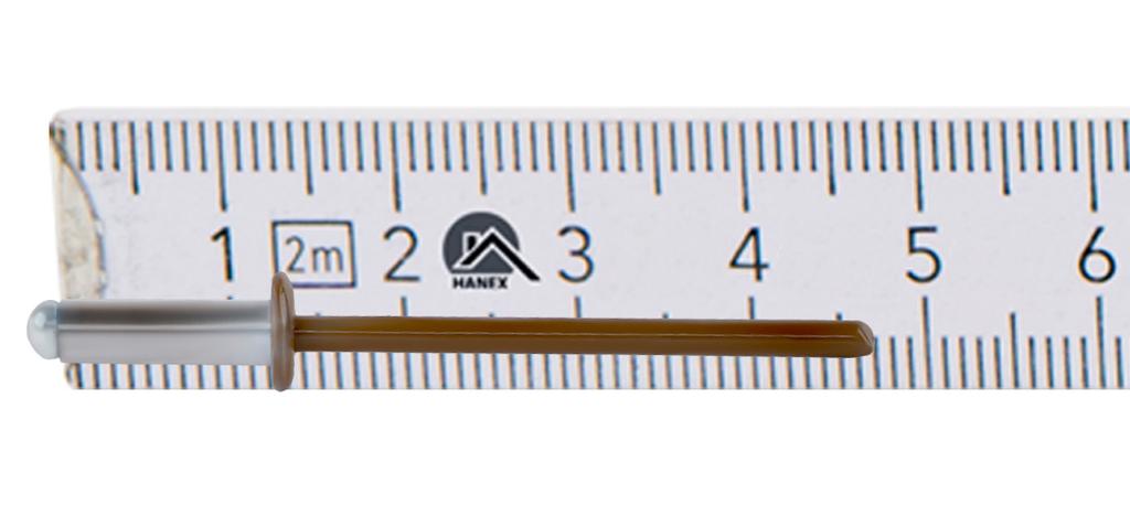 Aluminum open rivets 4x12mm RAL 8003