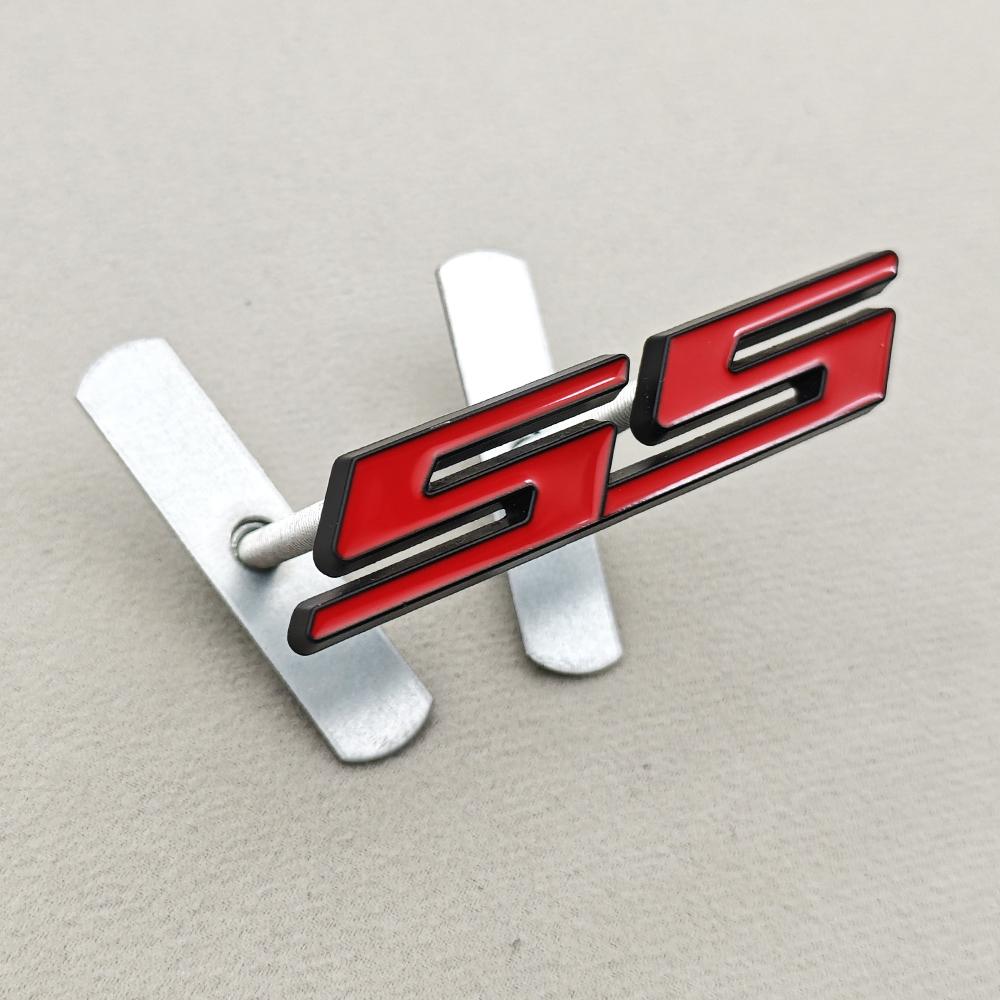 AABKB1 New Car Styling Badge 3D Metal SS Logo Front Grill Emblem Fender Trunk Sticker Decal Accessories For Chevrolet Camaro Silverado