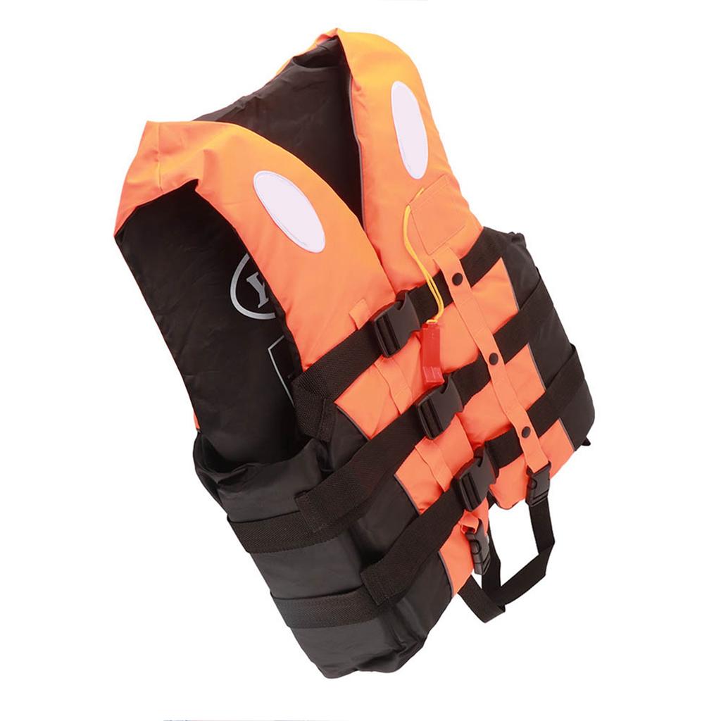 Полиэстеровый спасательный жилет для взрослых, универсальный жилет для плавания, дрифтинга и катания на лыжах(Оранжевый XL)