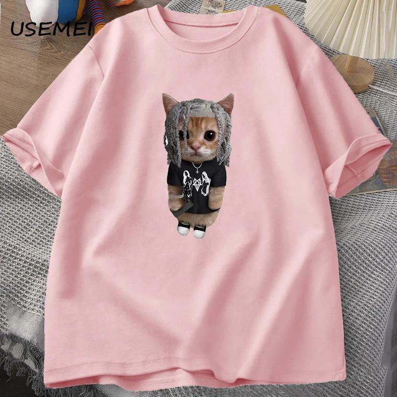 Мужская футболка Destroy Lonely, повседневные мужские футболки с графическим рисунком, летние хлопковые футболки с принтом в стиле хип-хоп, модная уличная одежда Y2k, топы 90 s