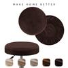 Premium Silver Fox Velvet Round Stool Cover Elastic Universal Bar Seat Cover Slip Resistant Protective Chair Slipcover