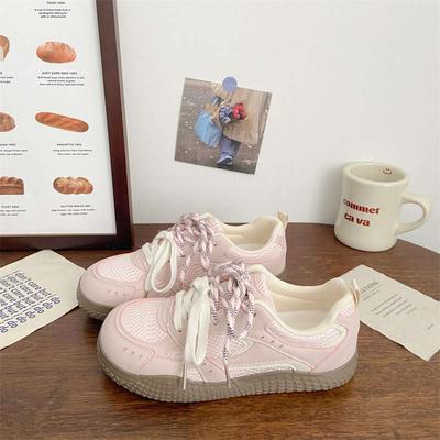 Летние сетчатые дышащие моральные тренировочные туфли универсальные шикарные туфли с круглым носком уродливо милые студенческие спортивные кеды