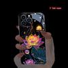 Colorful Lucky Lotus Flash Flower Phone Case For iPhone 13 Case 16 Pro Max 16e 15 11 14 13 12 XR LED Shine Carcasa Glass Cover