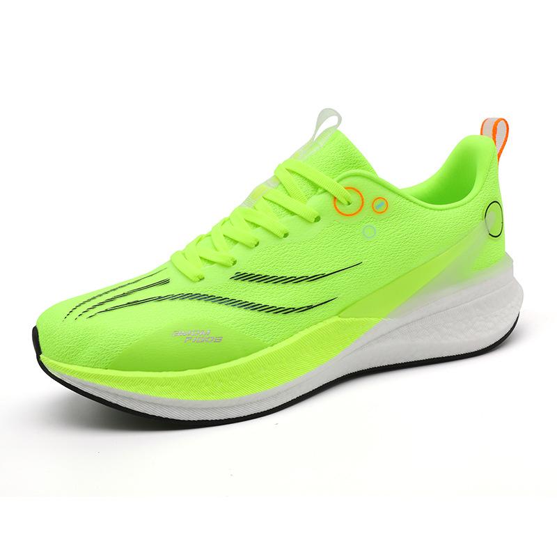 New Carbon Board Running Shoes Men's Spring and Autumn Youth Ultra-light Professional Racing Student Sports Shoes Lightweight and Breathable