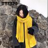 Autumn and Winter Women's Scarf Imitation Cashmere Thickening Fashion Warm Scarf Pure Color Wild Scarf Shawl