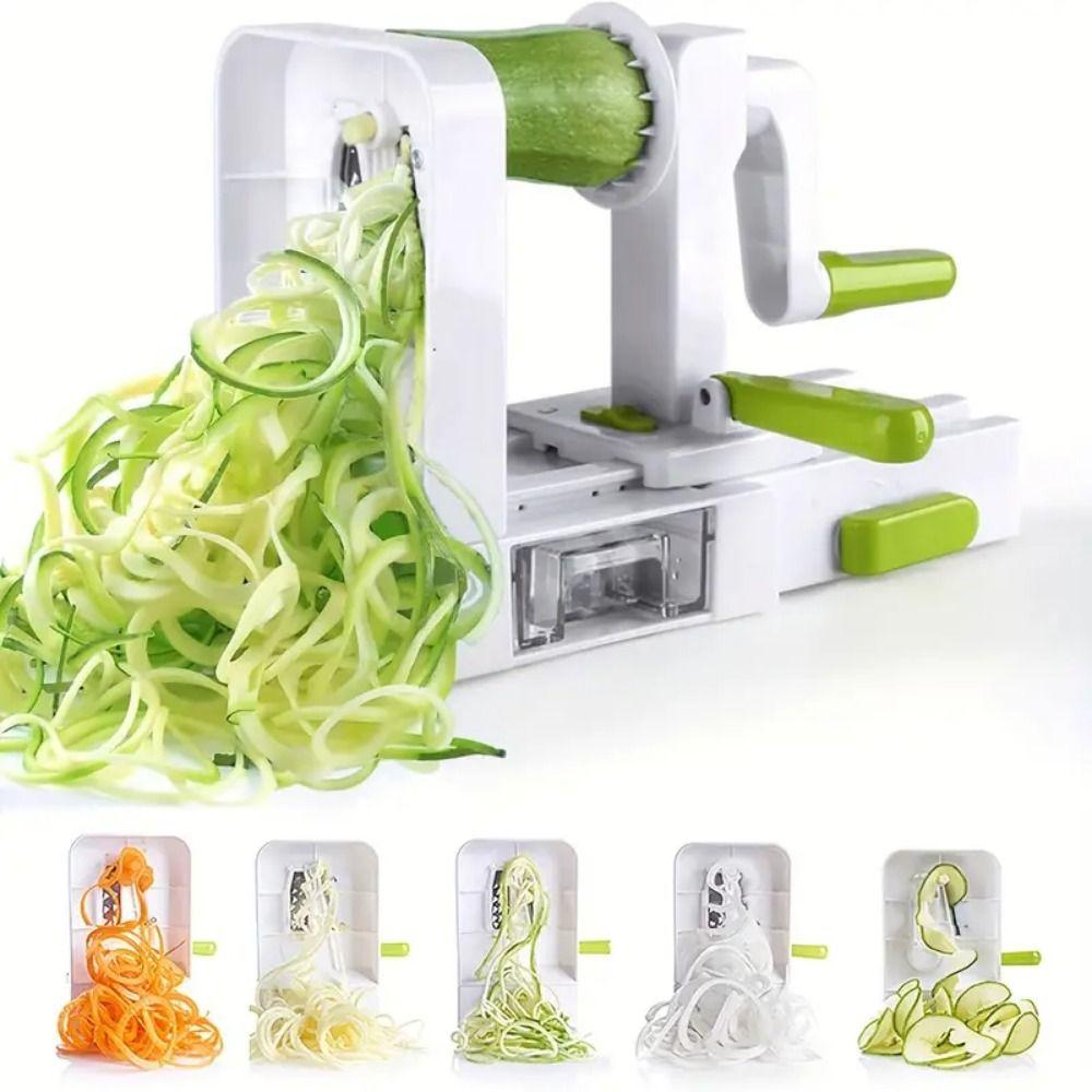 Multifunctional Hand Crank Grater 4 Blades Zucchini Noodle Maker Vegetable Spiralizer Potato