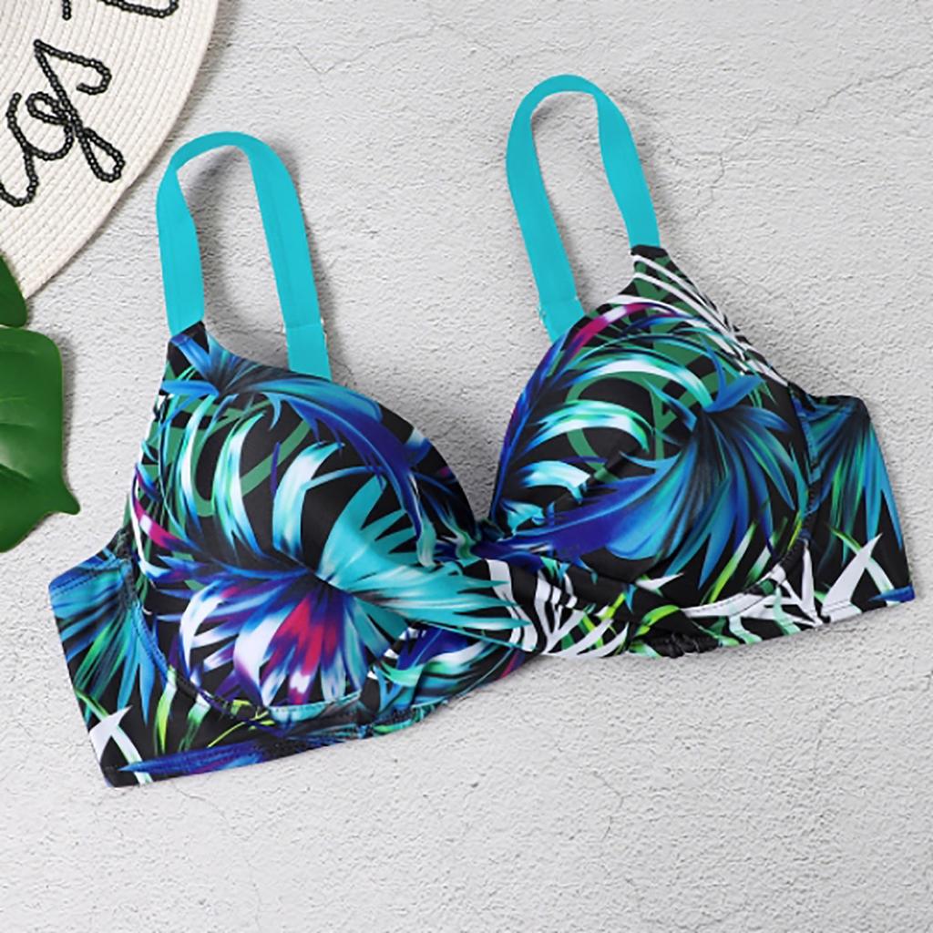 Women'S Print Sexy Swimsuit Bikini High Waisted Beachwear Ladies Two-Piece Summer Swimwears Holiday Split Swimwear