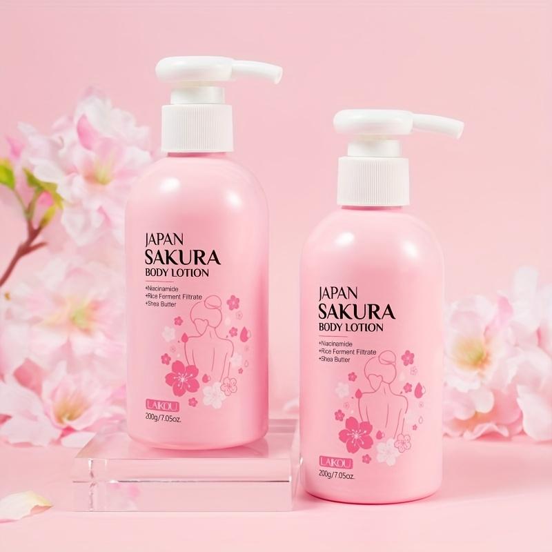 Лосьон для тела Sakura Radiant - Увлажняющий и кремовый с витамином С и маслом ши, Нежирное увлажнение Охлаждающий для сухой, потрескавшейся кожи, Лосьон для ухода за кожей