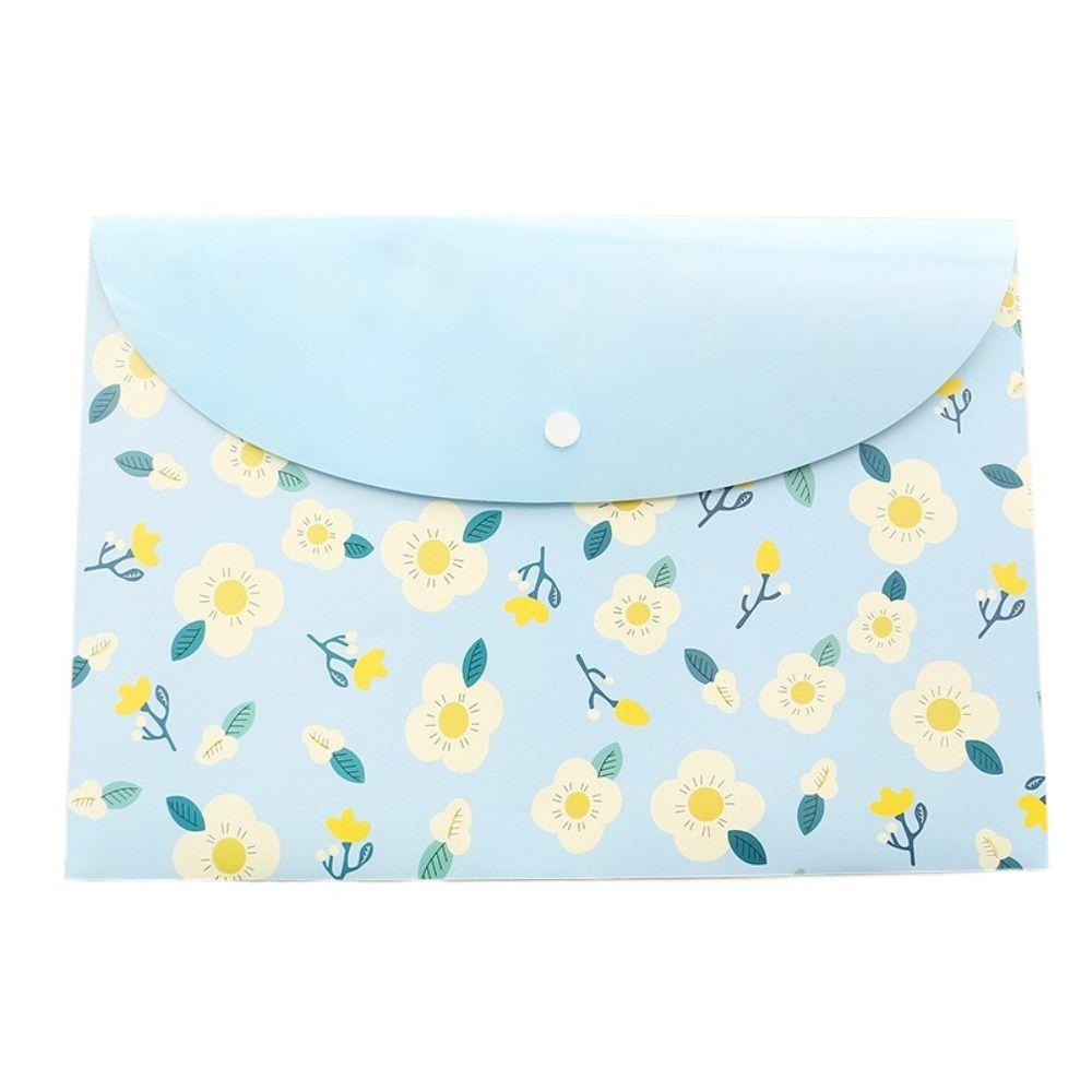 Stationery A4 File Bag PVC Floral File Bag High Quality Storage Bag