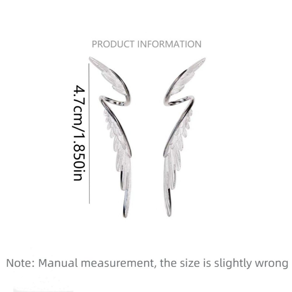 Серьги-клипсы в форме крыльев, цинковый сплав, эльфийские каффы для ушей, модная бижутерия, аксессуары для ушей, женские