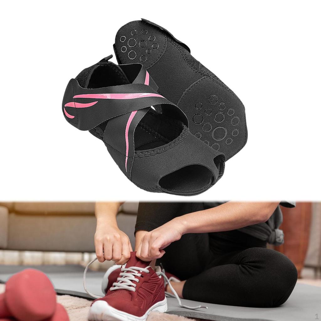 Носки для женщин Grip Cross Tie дышащие противоскользящие без носка спортивные фитнес, тренировки,