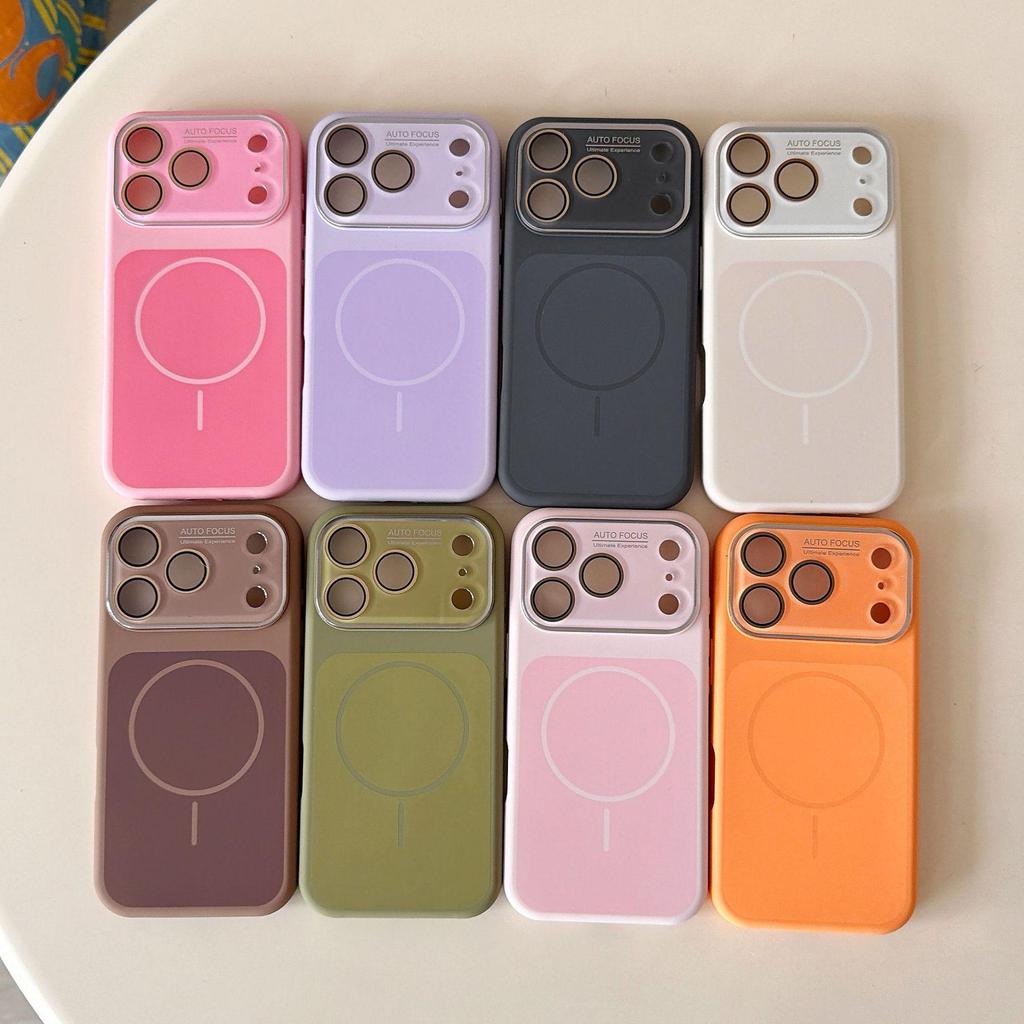 Silicone Magnetic Ring Case for iPhone 17 Pro Max with Apple 16 Large Window Protection