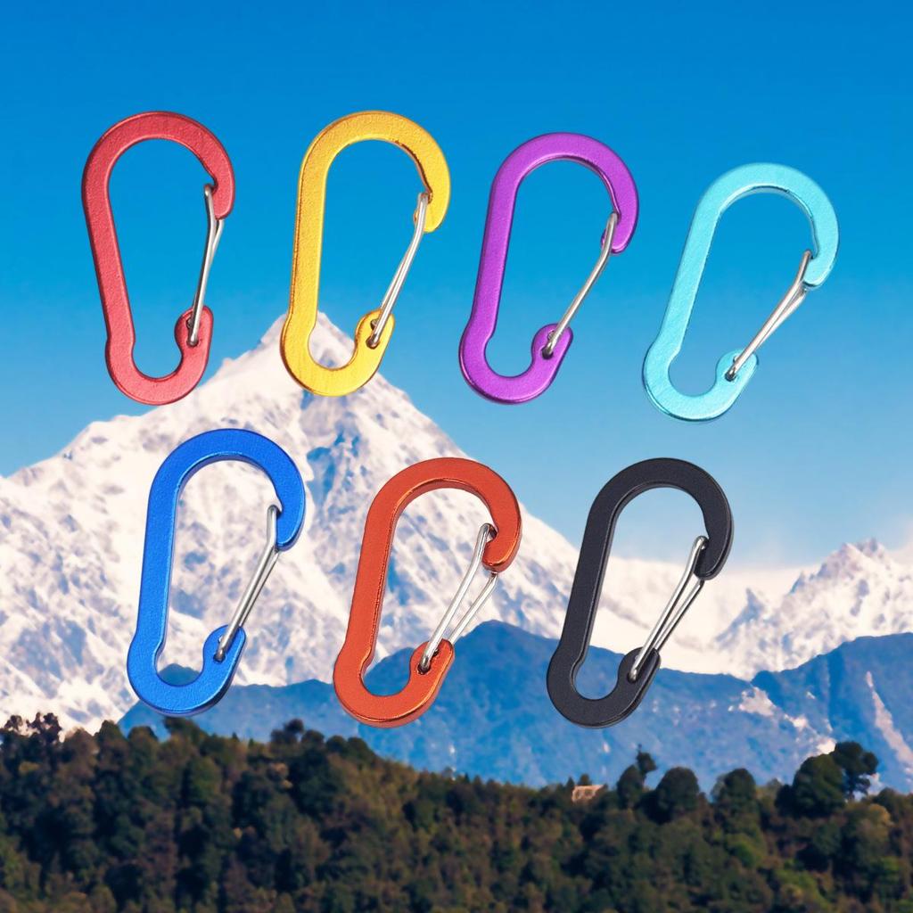 Colorful Aluminum Gourd Carabiner Keychain with S-Shaped Quick Release & Water Bottle Hanger