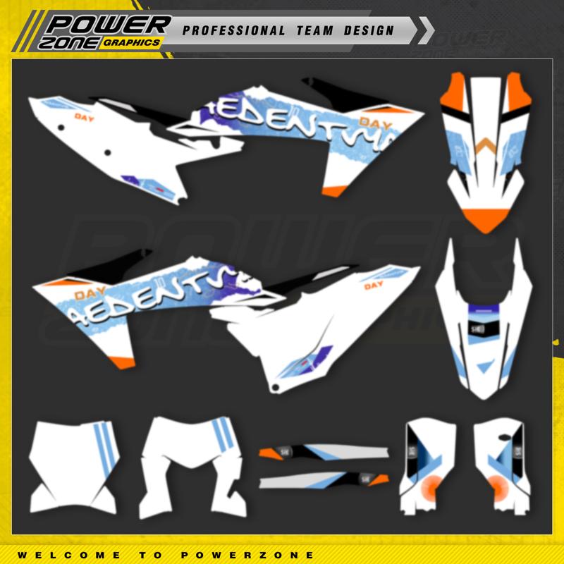 PowerZone Custom Team Graphics Decals For Stickers Kit For KTM 23-25SXF 24-26 EXC Motorcycle  Stickers 015