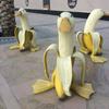 Креативное искусство-Банановая утка Статуя Очищенная банановая утка Искусство Садовый декор Орнамент