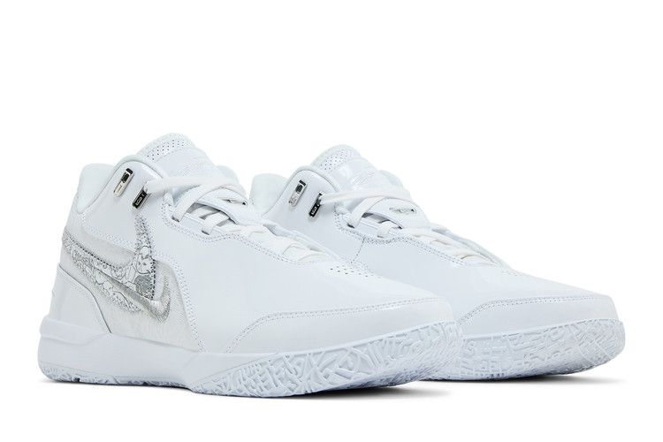 Мужские кроссовки Nike Zoom LeBron NXXT Gen AMPD EP 'Белый с металлическим серебром'