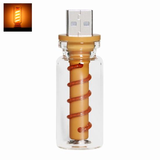 USB ретро стеклянная бутылка ночник сенсорное управление регулируемая яркость мини атмосфера светодиодный ночник