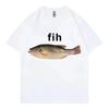 Funny Fih Fish Meme Tshirt High Quality Fashion Short Sleeved Unisexs and Womens Casual Loose Cotton Tshirt Summer Street Top