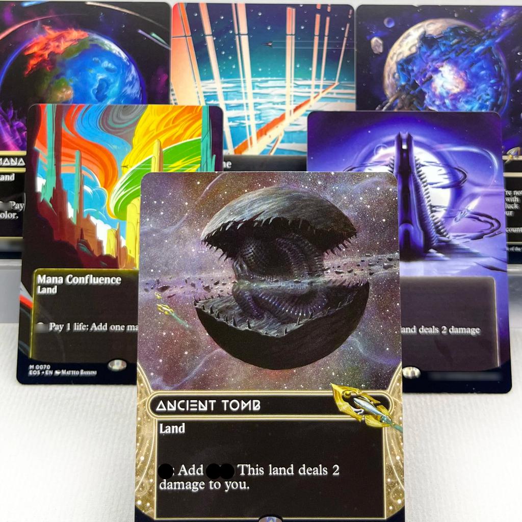 EOS EOE UNF HOLO15-0002 Tcg прокси магические карты шоковая земля Уробороид Шахта Древняя гробница Каменные пещеры Слияние маны собрать
