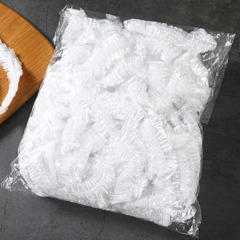 100 шт одноразовая шапочка для душа, пластиковая водонепроницаемая шапочка для головы женщины, шапочка для купания, пластиковая