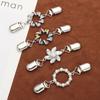 Sweater Scarf Clasp Rhinestone Shiny Cardigan Duck Clip Women Shawl Clip Brooches Blouse Collar Pin
