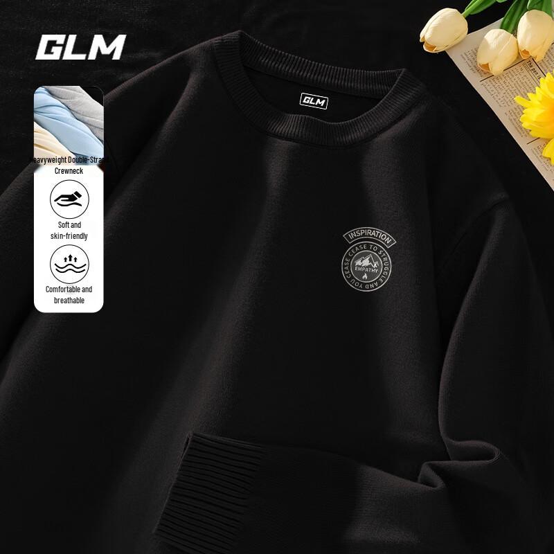 Мужская трикотажная футболка GLM с круглым вырезом и длинным рукавом для осени/зимы